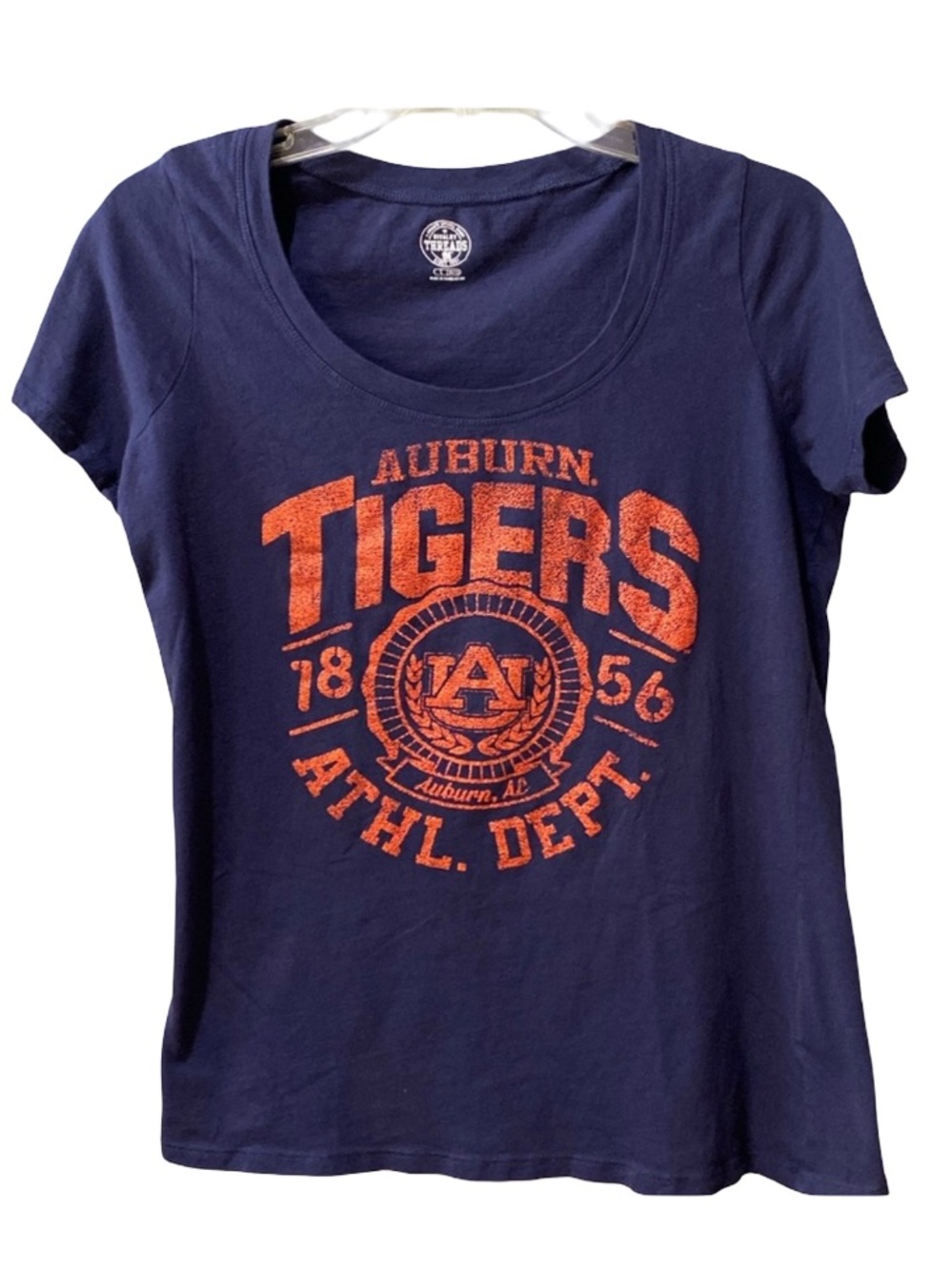 Rivalry Threads Auburn Tigers Navy Scoop Neck Short Sleeve TShirt Ladies Large